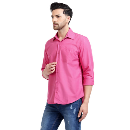 Tee Projekt Premium Plain Cotton Shirt for Men | Cotton Shirt | Casual Shirt | Solid Shirt | Full Sleeves | Formal Shirt (SFA-ST