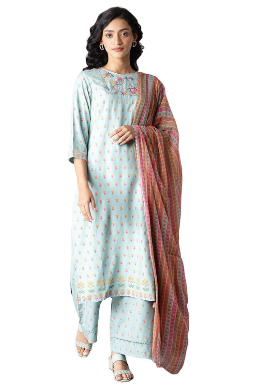 W for Woman Kurta, Parallel Pant & Dupatta