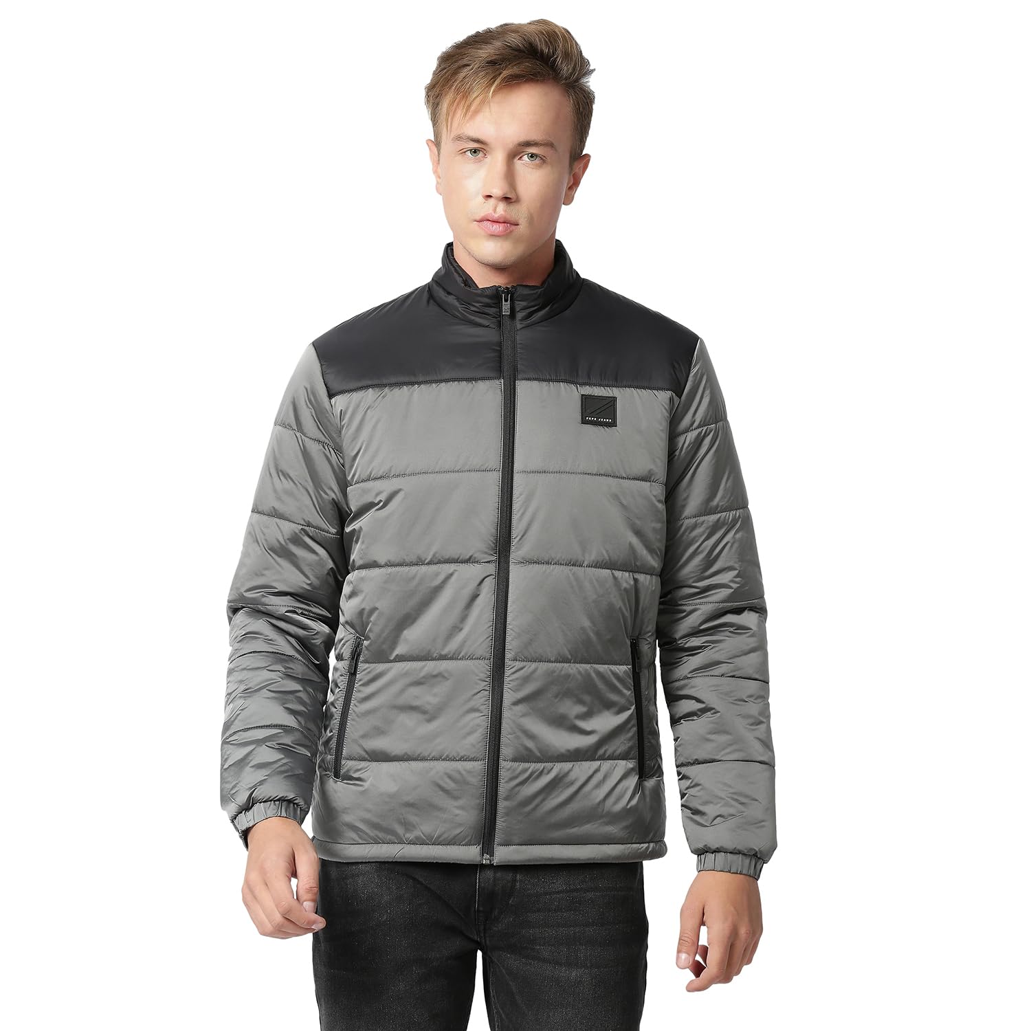 Pepe Jeans MenS Nylon Standard Length A-Line Coat (Pm402759_Grey_M)