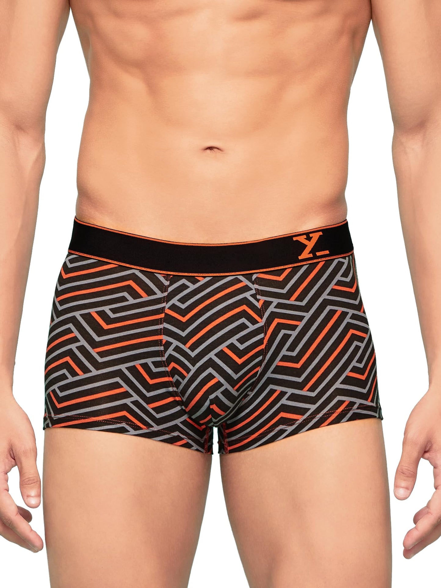 XYXX Mens Cotton Striped (Pack of 3) CR16_Trunk_01_2_3_Red Black Blue Stripes