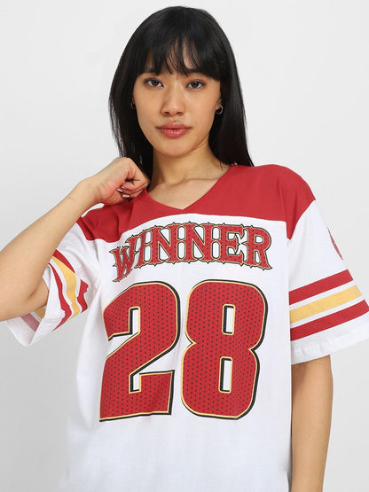 Juneberry 100% Pure Cotton Oversized Loose Baggy Fit Drop Shoulder Cool Graphic Prinred Half Sleeve T-Shirts For Women & Girls (