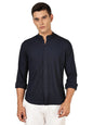 Thomas Scott Mens | Premium | Mandarin Collar | Slim Fit | Long Sleeves | 4 Way Stretch | Coolmax | Knitted | Casual | Shirts f