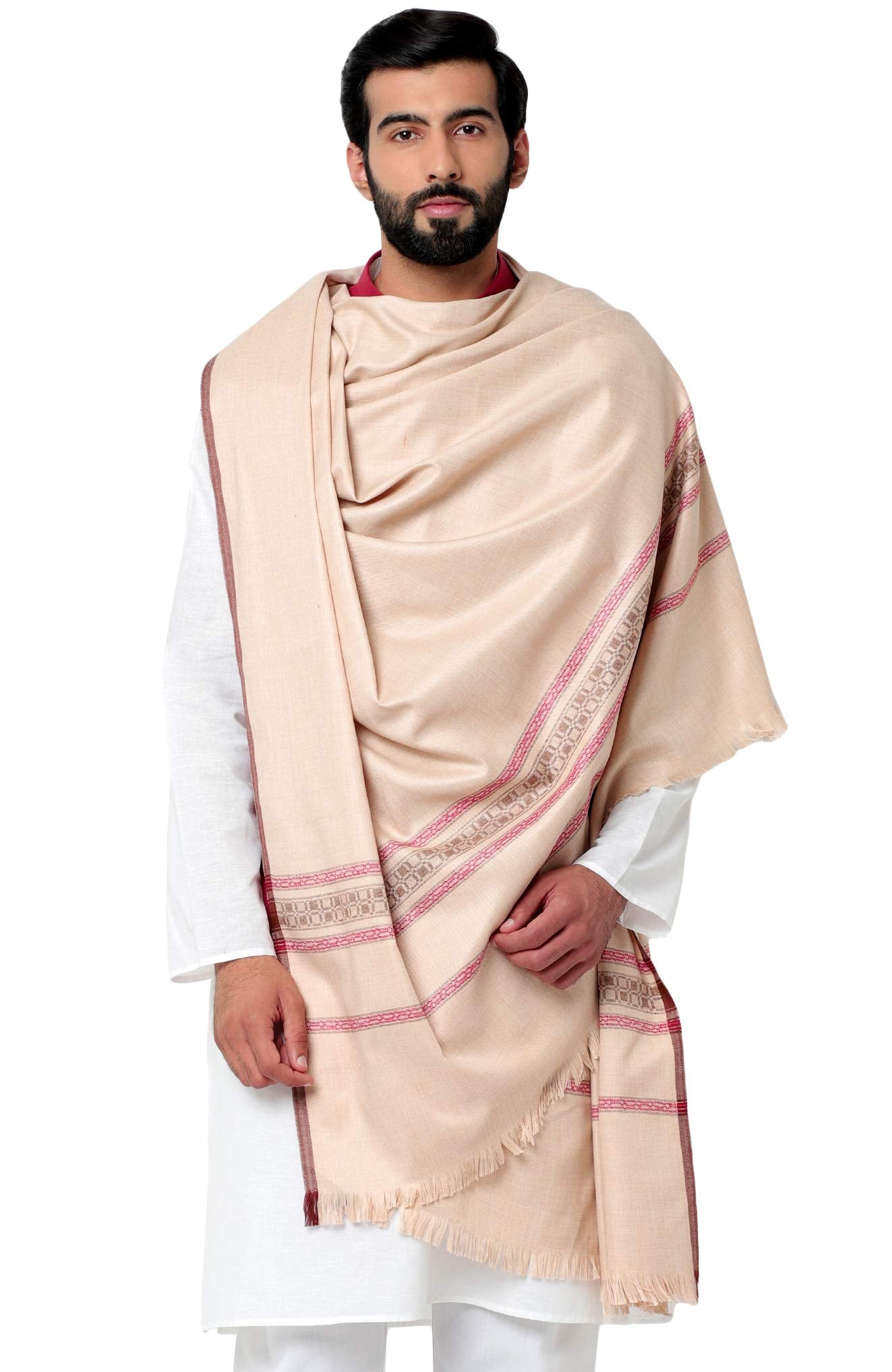 Weavers Villa MenS Wool Stole, 115Cm X 225Cm