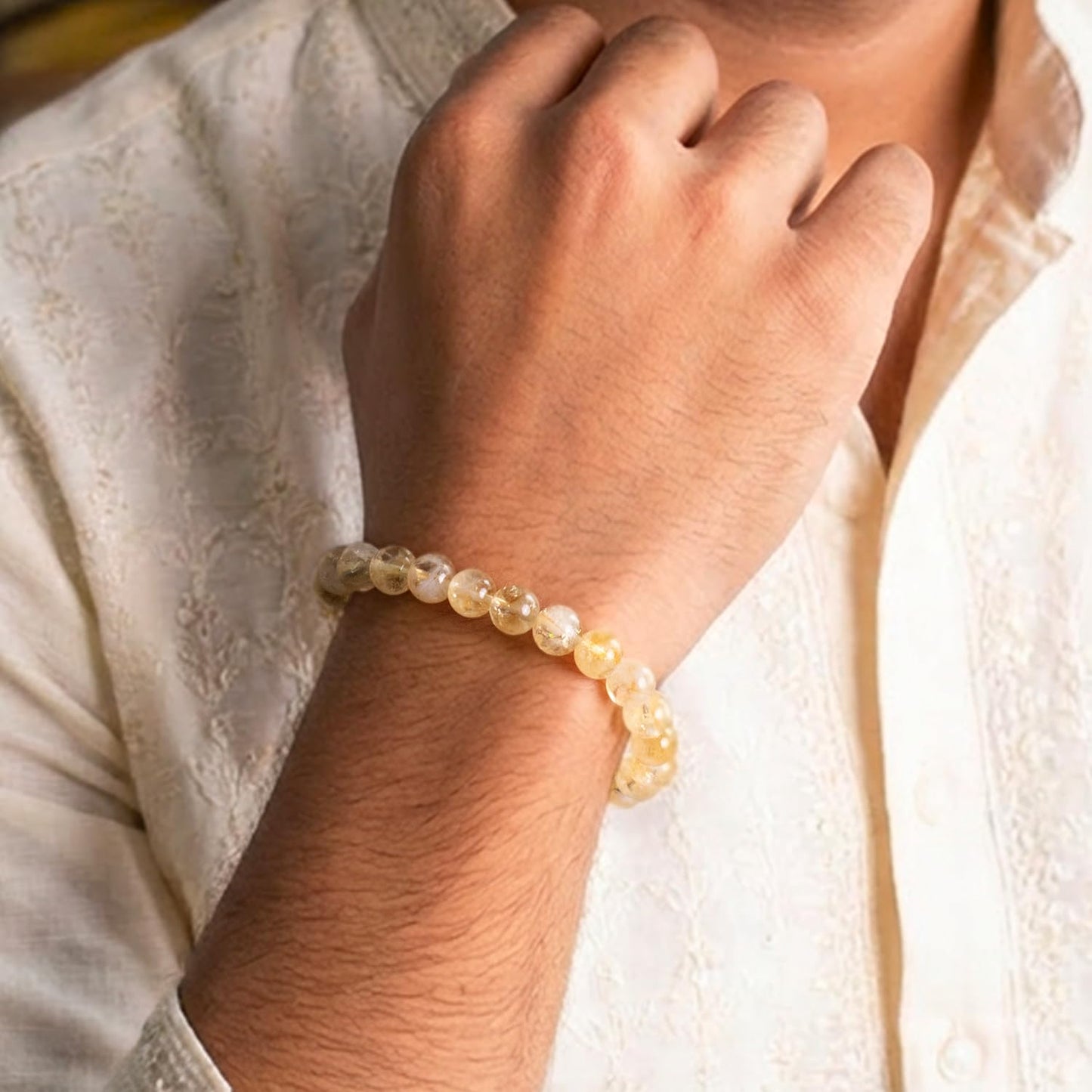 Astrotalk Citrine Bracelet | Merchants Stone for Prosperity & Clarity | Boost Self-Belief, Focus & Abundance | Astrology Bracelet for Women & Men | Citrine Stone for Success & Joy