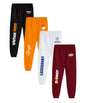 Kyda Kids Boys Mid Rise 100% Pure Cotton Printed Regular Fit Track Pants (Pack Of 4)