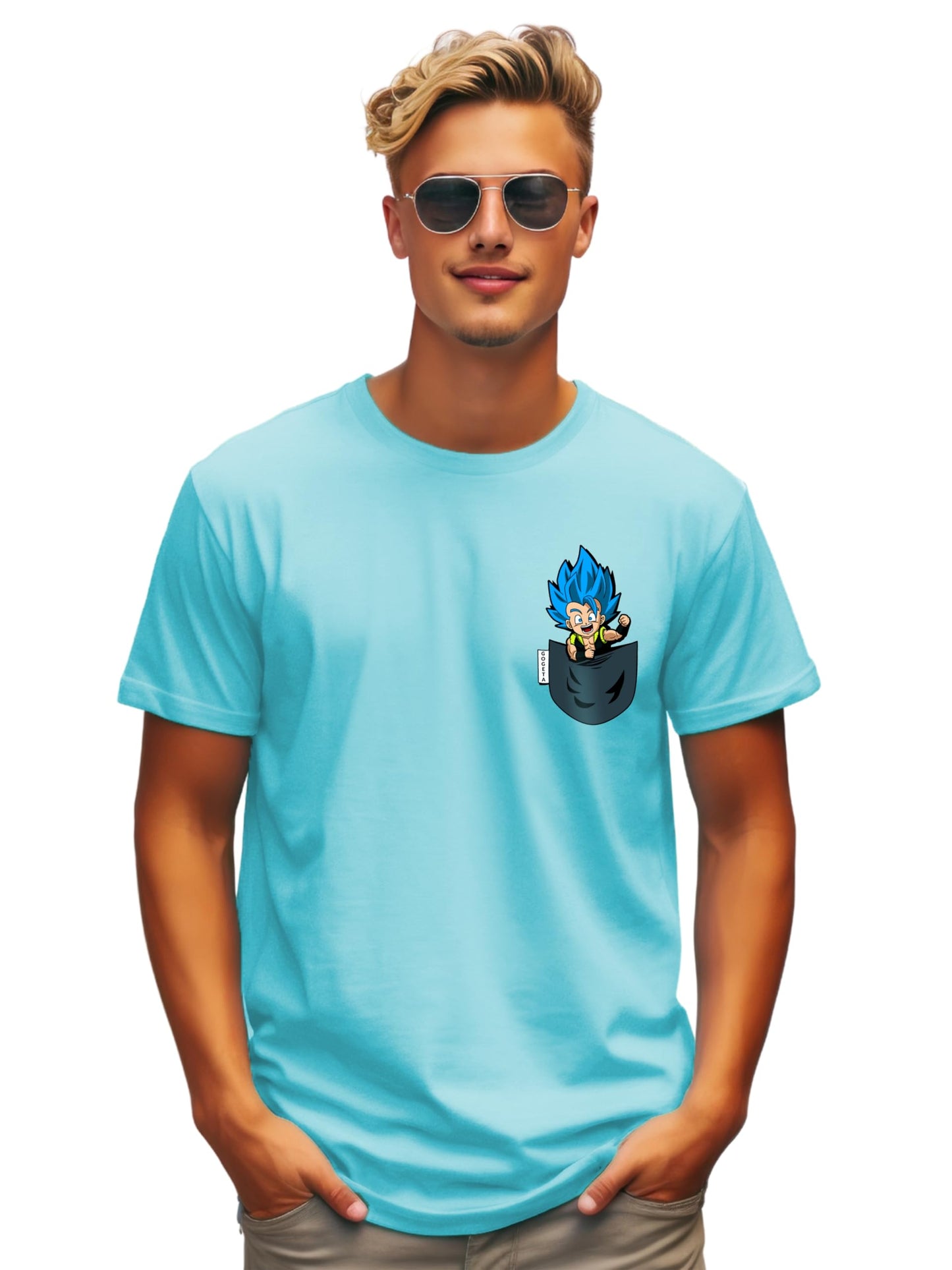 ADRO Tshirt for Men | Anime T Shirt for Men | 100% Cotton Tshirt | Graphic Printed T-Shirt | Chest Printed Tshirt | Gogeta Anime