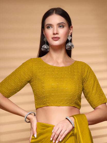 Oomph! Readymade Blouse For Women, Cotton, Boat Neck, Rbbl584