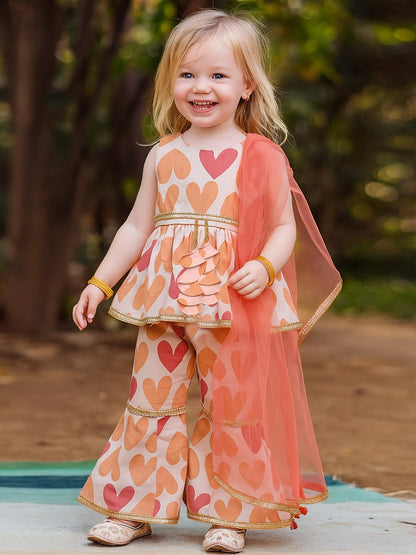 A.T.U.N. (ALL THINGS UBER NICE) Girls Kurti, Sharara and Dupatta Set | Comfortable Ethnic Wear Clothing Set