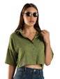 Fyltr WomenS Solid Regular Fit Blouse (Fylss25Wb-1326_Olive Drift