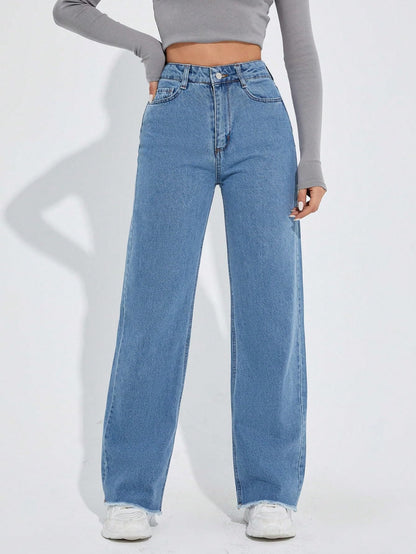 KOTTY Women's Straight Baggy Jeans, Light Blue, Size 30, Model KTTLADIESJEANS2827