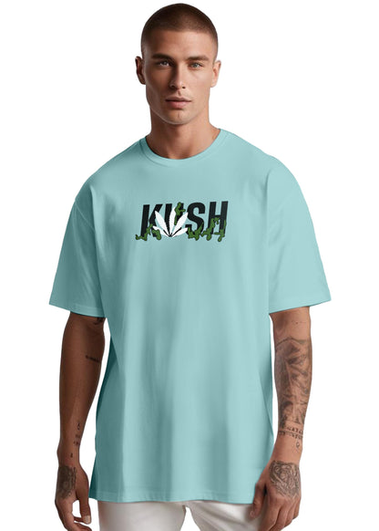 Peppyzone Mens Oversized Fit T-Shirt (PZ-OST-Trendy44_Sky Blue
