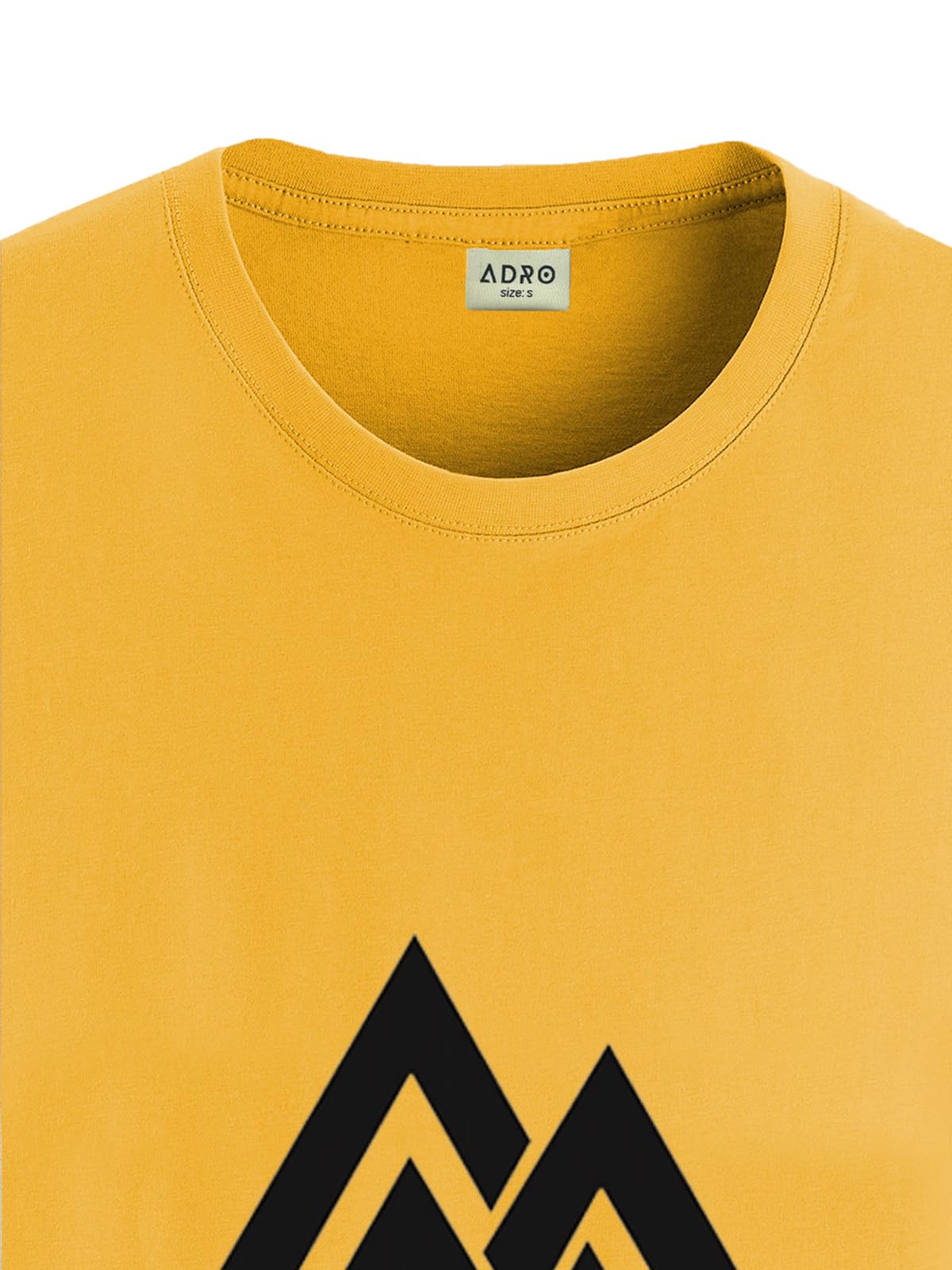 ADRO Triangle Mens Printed T-Shirt (RNR-M-TKT-MU_Mustard)