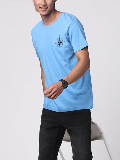 ADRO Tshirt for Men | Printed T Shirt for Men | 100% Cotton Tshirt | Graphic Printed T-Shirt | Chest Printed Tshirt | Unisex Tsh