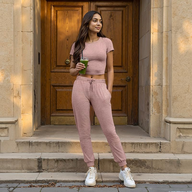 BlissClub AirMelt Joggers | Cuffed Bottom Hem | Classic Joggers Design | Adjustable Drawcord | 2 Roomy Pockets | Cool-to-Touch F