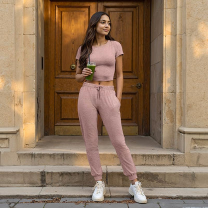 BlissClub AirMelt Joggers | Cuffed Bottom Hem | Classic Joggers Design | Adjustable Drawcord | 2 Roomy Pockets | Cool-to-Touch F