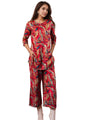 Shienzy Stylish Printed Cotton Blend Co Ord Set For Women || Casual & Festive Indo-Western Outfit || Kurta Pant Set (1591Shz_Rd_