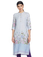 W for Woman Casual Floral Print Rayon Straight Kurta for Women