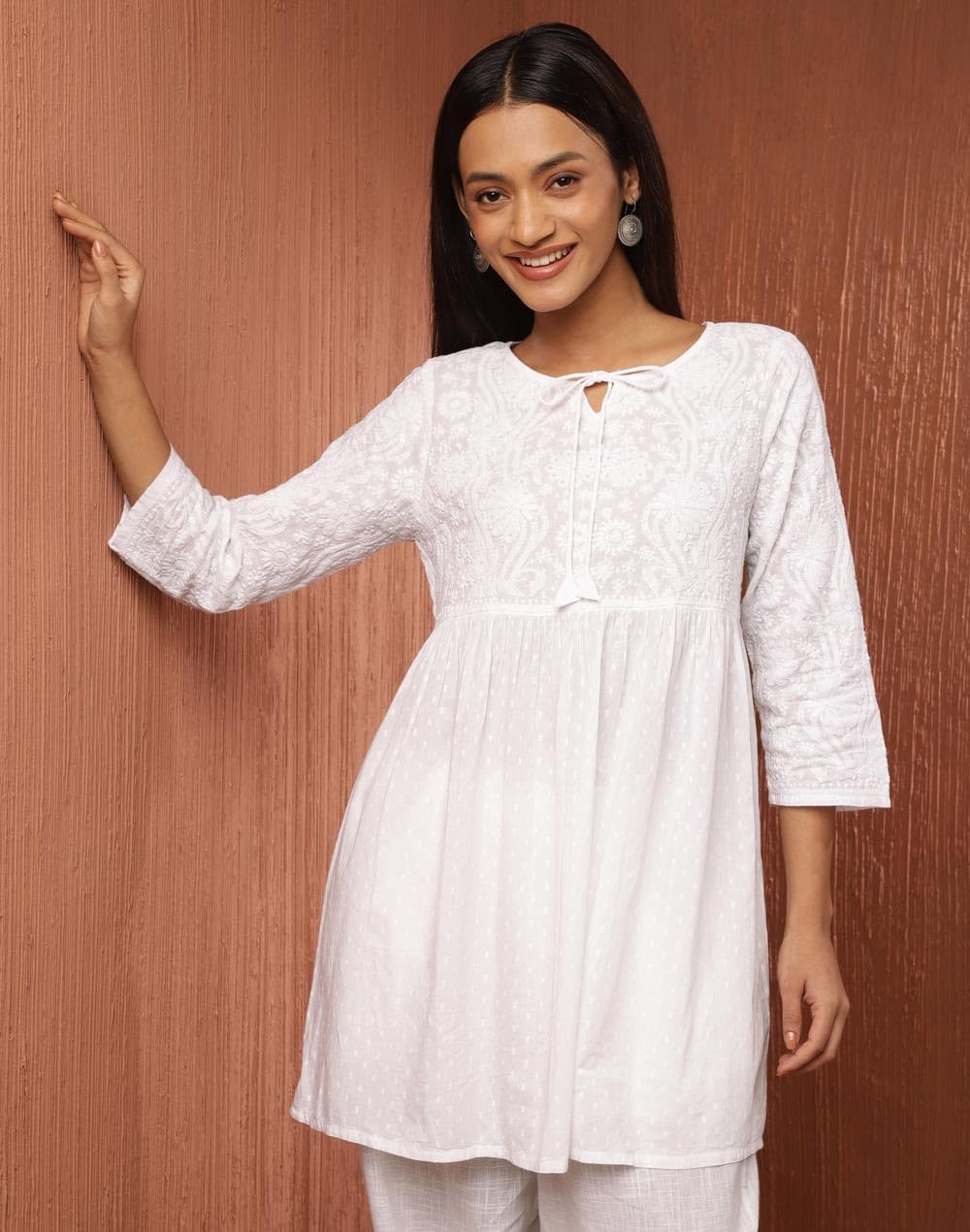 Fabindia Women's Embroidered Regular Tunic