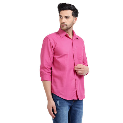 Tee Projekt Premium Plain Cotton Shirt for Men | Cotton Shirt | Casual Shirt | Solid Shirt | Full Sleeves | Formal Shirt (SFA-ST