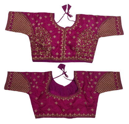 Vihu Fashion WomenS Readymade Blouse Multi Golden Codding Sequence Embroidery Work Indian Ethnic Designer Stitched Readymade Sa