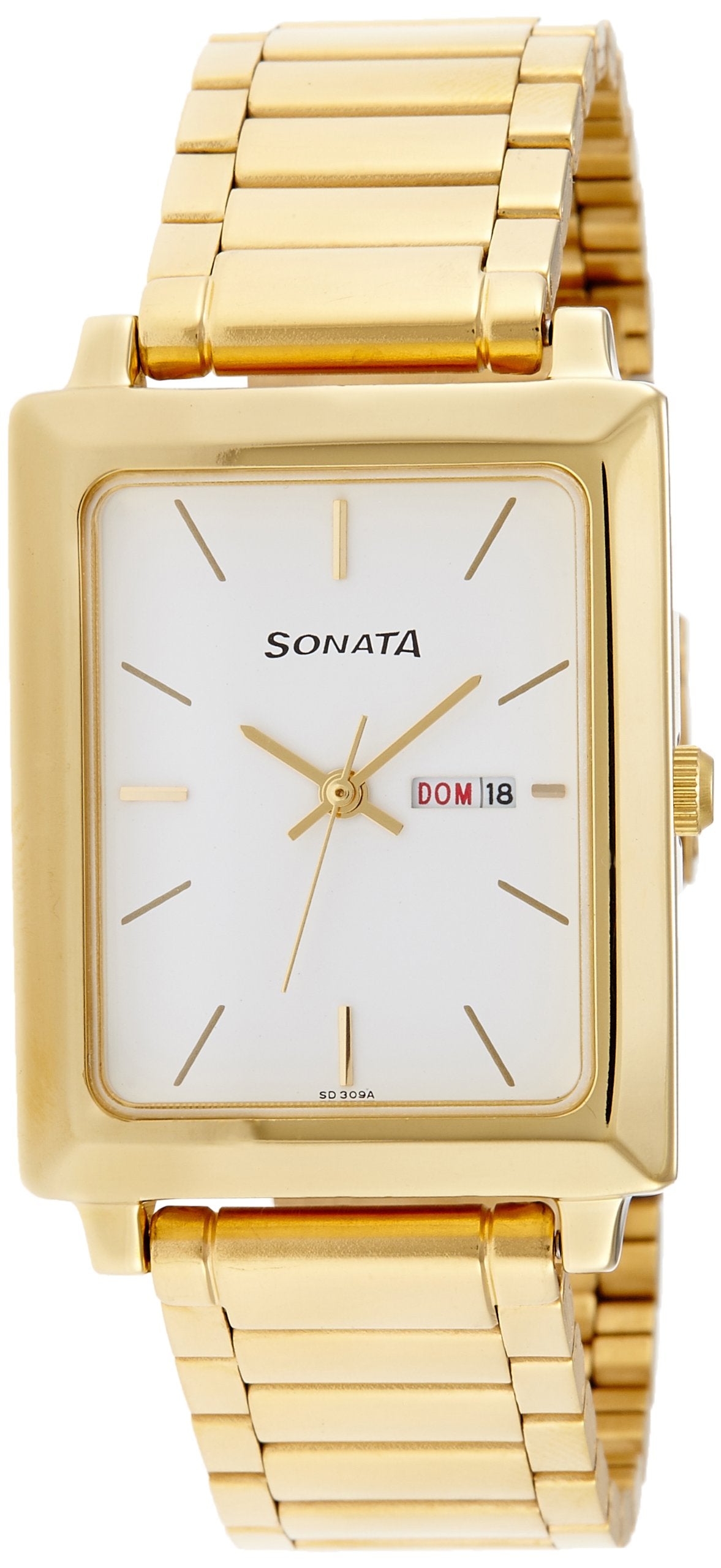Sonata Analog White Dial Men's Watch - NF7078YM03