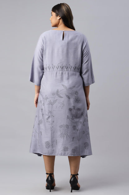 W for Woman Floral Rayon Kurta with Kantha Details for Women