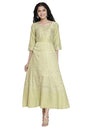 Aurelia WomenS Viscose Green Ethnic Dress Ankle Length (21Aud10396-502444 L)