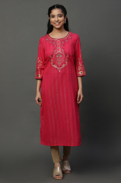 Aurelia WomenS Viscose Regular Kurta (24Fea14536-606629_Wine