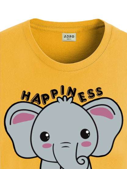 ADRO T Shirts for Boys & Girls | Elephant Printed T-Shirt | Ages 3-14 | 100% Cotton Round Neck Tshirt for Boys |KRN-L2-FINDS-MU-