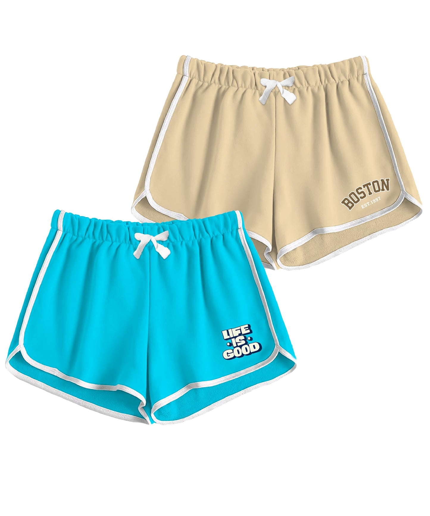 SHODOX 100% Cotton Women Casual Shorts - Printed Short for Gym, Yoga, Cycling, Dance, Summer - Regular Fit (Pack of 2)