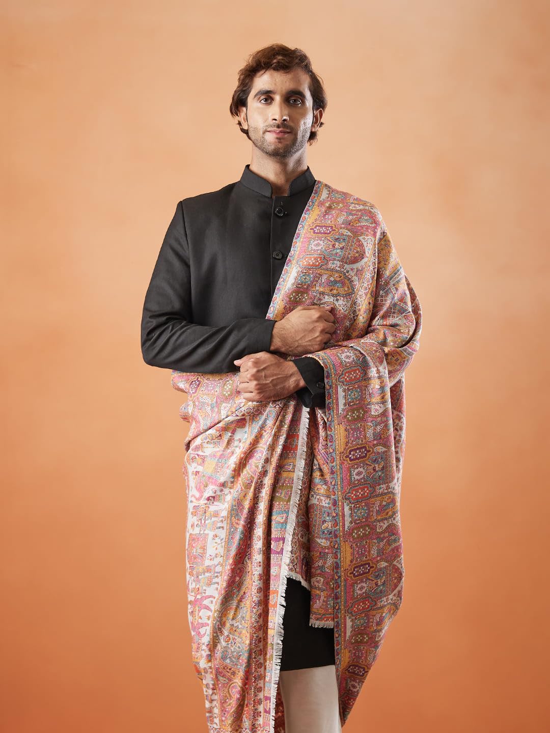 Pashmoda Men Shahi Mehfil Kaani Shawl (Size: 101x203 Cm)