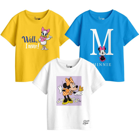 Bon Organik Girls Regular Fit T-Shirt (BON11431_Multi