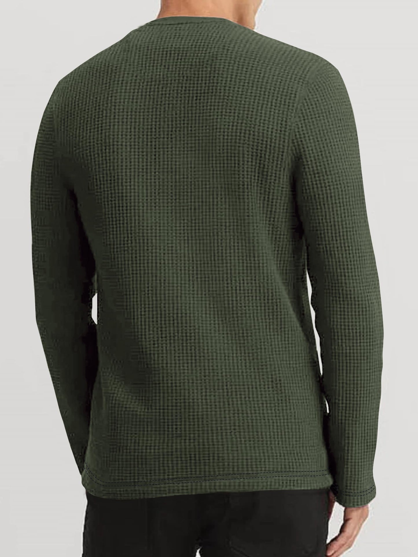 Noble Monk MenS Round Neck T Shirt |Full Sleeves |Solid Pattern | Casual T-Shirt For Men Military Green