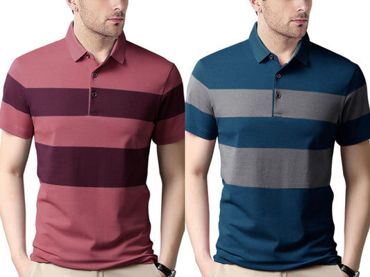 Nobel Monk MenS Regular Fit Polo T Shirt |Half Sleeves |Collar Tshirts |Casual T-Shirt For Men