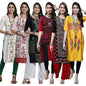Pinkmint Printed Kurti for Womens Timeless Tradition Modern Kurtis with a Classic Touch (Pack of 6)
