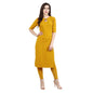 POPWINGS Casual Keyhole Hosiery Kurti Jegging Set