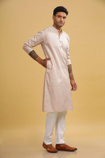 Be Active MenS Cotton Regular Kurta (C-399-4_Brown