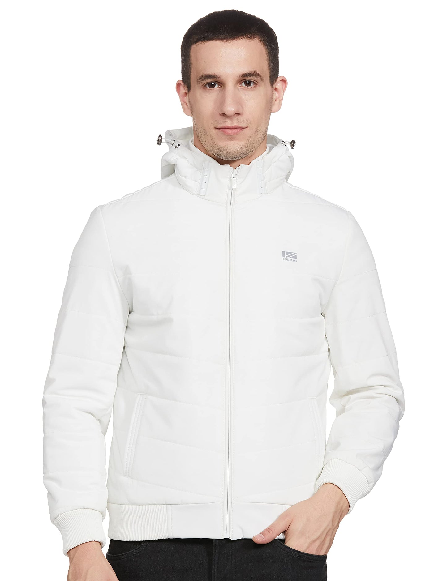 Pepe Jeans Georgette MenS Standard Length Jacket (Pm402395- Black_L)