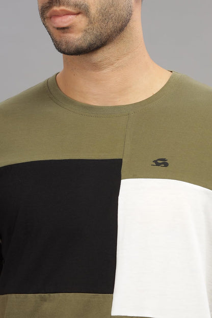 ADRO Tshirt for MenMulti Color T-Shirt for MenCotton T-ShirtMens TshirtRN8-24-OLBLWH