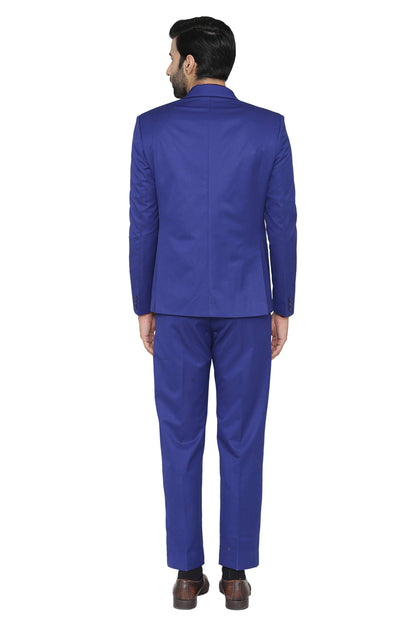 WINTAGE Mens Polyester Cotton and Evening 2 Pc Suit : Blue
