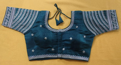 Vihu Fashion WomenS Blouse Readymade Blouse Embroidery Multi Coding Gold Thread Indian Ethnic Designer Stitched WomenS Readyma