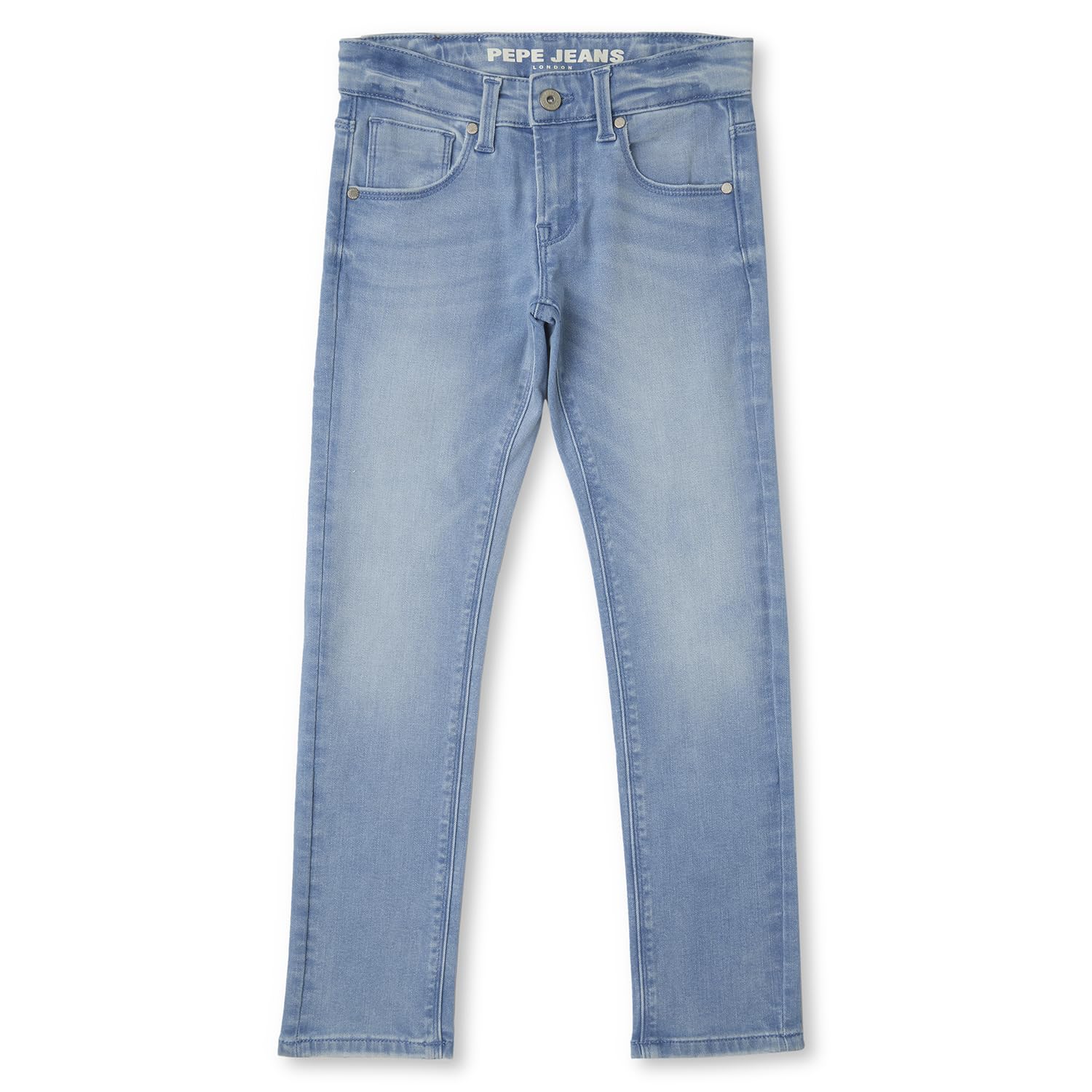 Pepe Jeans BoyS Slim Jeans (Pb202193Q05_Light Used Indigo Blue