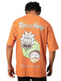 Bewakoof X Official Rick and Morty Merchandise Mens Bit Rick & Morty Graphic Printed 100% Cotton T-Shirt - Oversized Fit, Round
