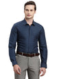 Turtle Men 100% Cotton Slim Fit Blue Checkered Full Sleeve Formal Shirt