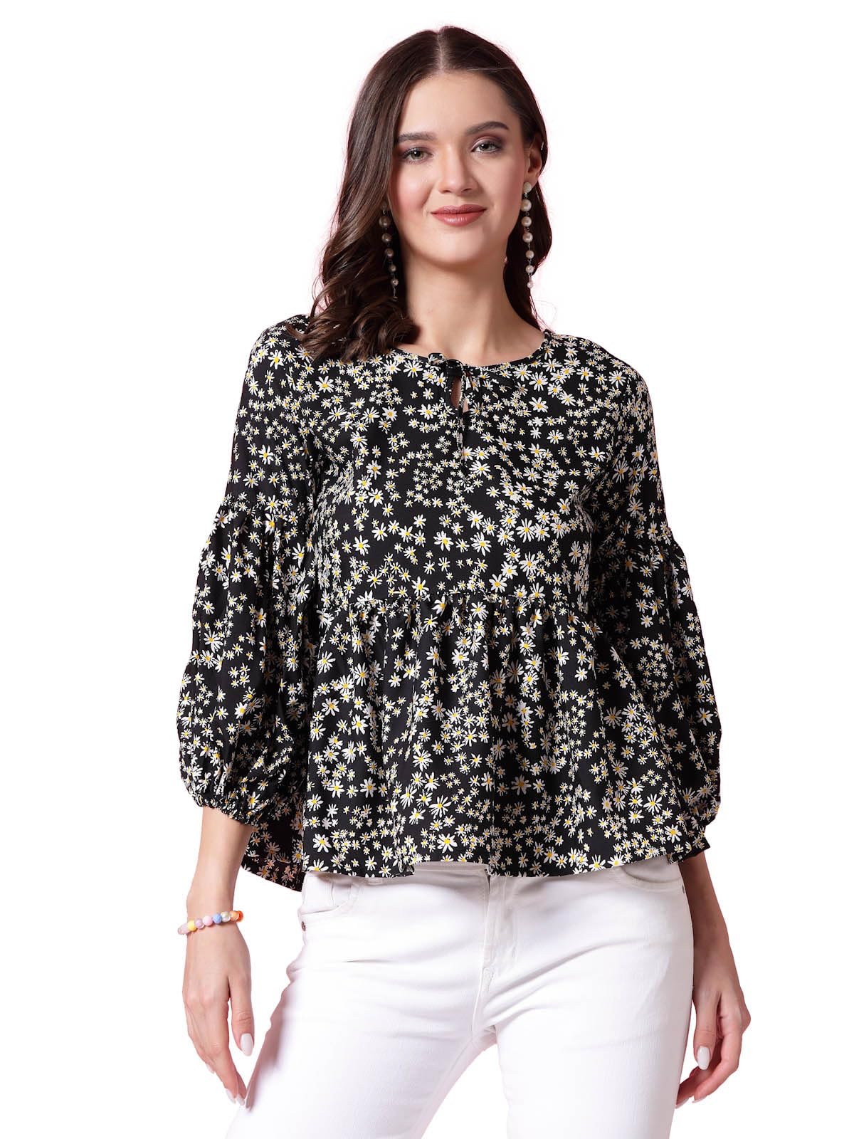 OOMPH! Tops for Women, Black - mt748