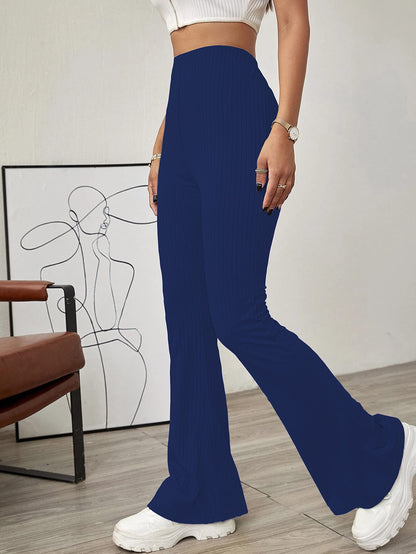 Shasmi Navy Blue Womens Yoga Dress Pants Stretchy Work Slacks Business Casual Office Flare Bell-Bottom/Boot-Cut Elastic Waist R