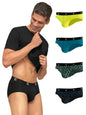 XYXX Mens Underwear Shuffle IntelliSoft Antimicrobial Micro Modal Brief Pack of 5 (Black ; Deep Sea Blue ; Lime Green ; Yoga PE