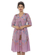 Kesudi WomenS Pure Cotton Heavy Embroidery Lavender Tunic
