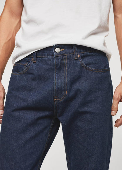 Kotty MenS Regular Mid Rise Dark Blue Jeans