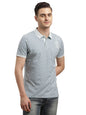 Turtle Men Slim Fit Printed Blue Cotton Stretch Polo Tshirt